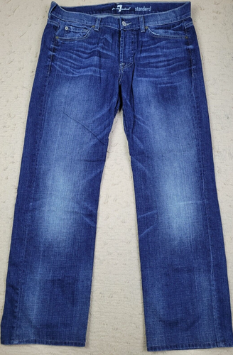 7 for All ManKind Size 36X30 Blue Standard Size 34 (check measurements ...