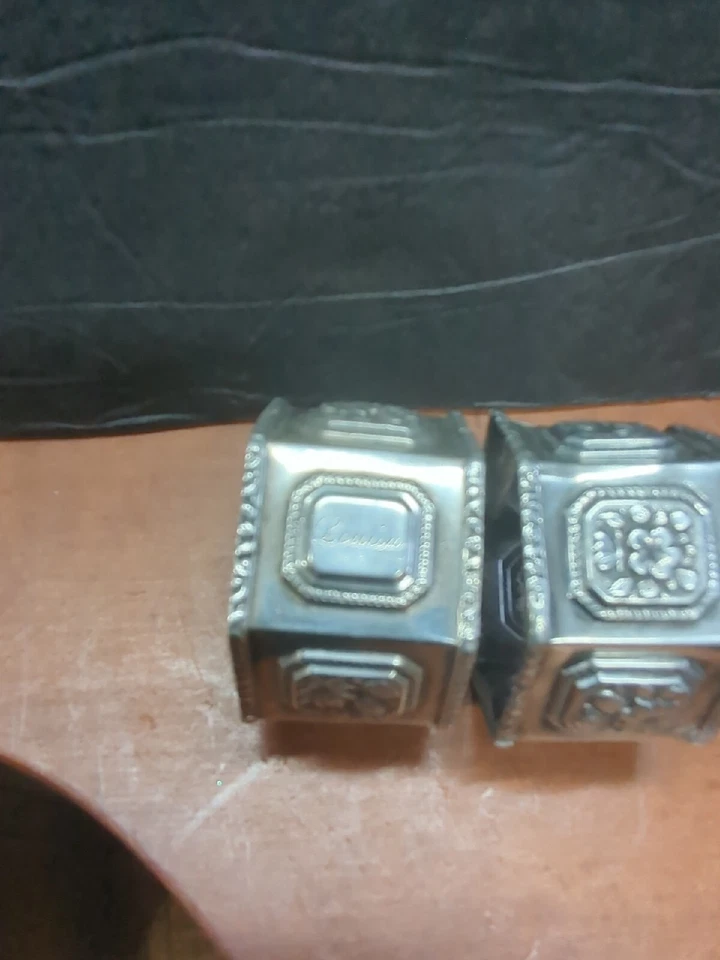 Antique Leonard Wilson Coin Silver  Philadelphia 1850 Reposse  Panel Napkin Ring - Image 4 of 4