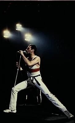 Queen Freddie Mercury Photo Transparence Original Sur Scène Vers Début 80s - Photo 1/4