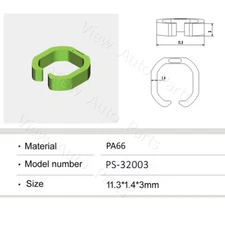 500 PCS Plastic Part Washer Spacer Clip Fits Fuel injector 11.3 x 1.4 x 3 mm