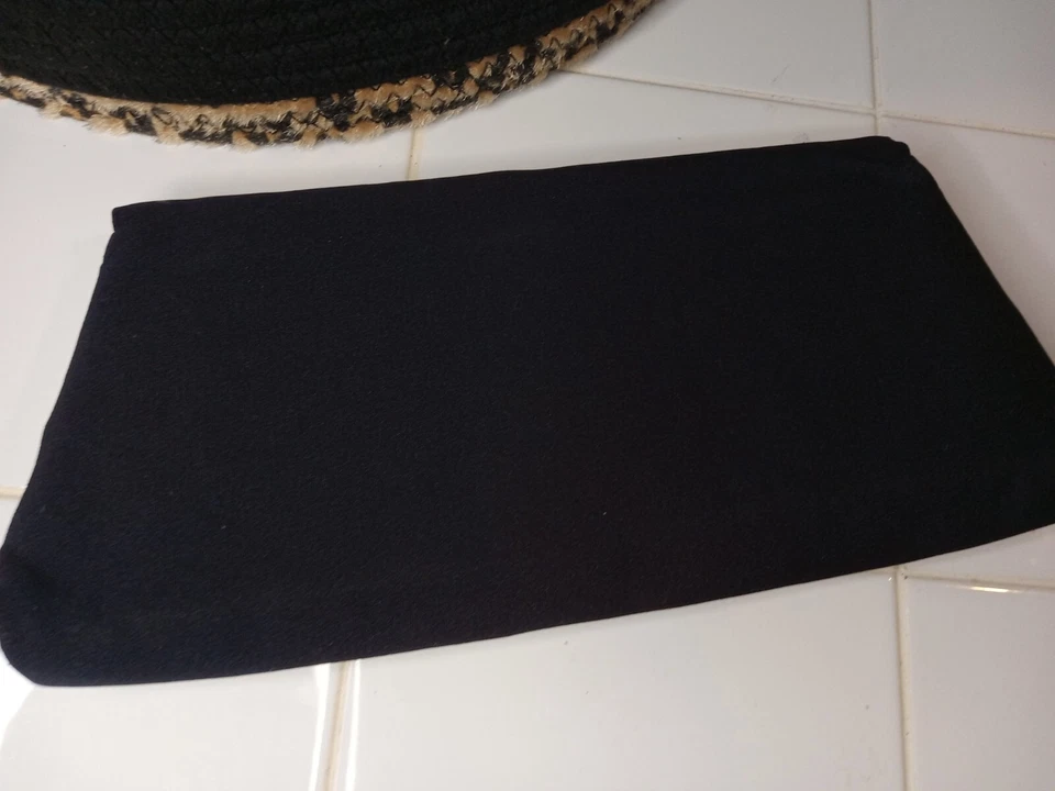 Cartera sin asas vintage de los años 50 para mujer 24 KT placa negra glamorosa elegante HL Harry Lavigne Foto 4 de 4