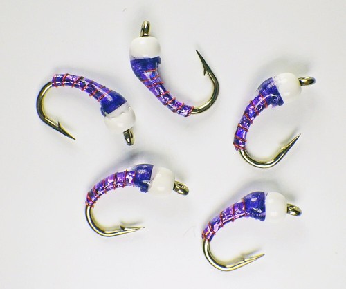 Eistüte Nymphen Chironomid Holo Purple - Premium Forelle Fliegenfischen Fliegen - Bild 6 von 24