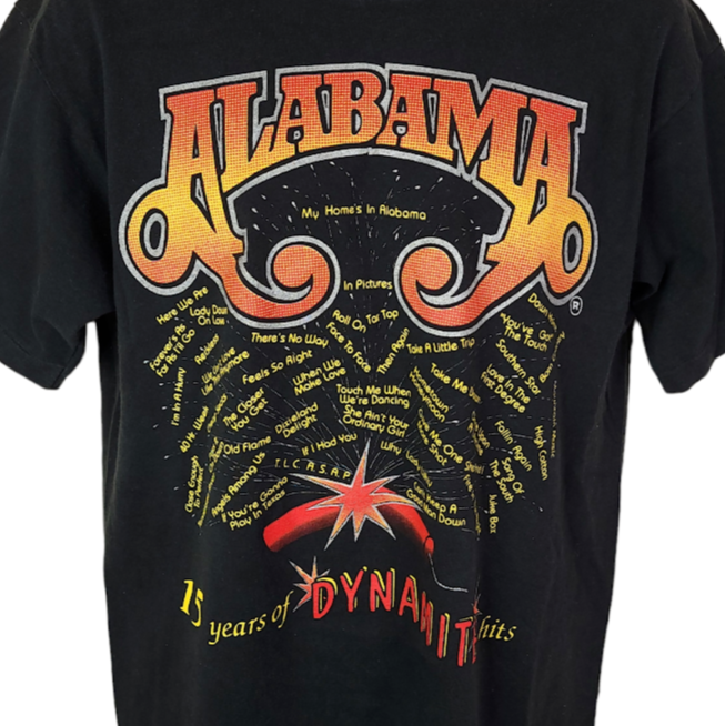 Vintage Alabama Band T Shirt Mens Size Large 90s Country