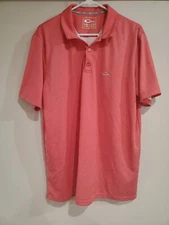 Drake Waterfowl Polo Shirt Mens Sz L Coral 
