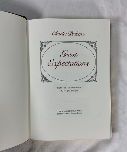 Franklin Library Great Expectations- Charles Dickens -Heirloom 1/4 Leather 1979 - Picture 7 of 10