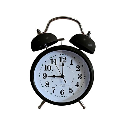 Klassischer Doppelglocken Mini Wecker Quarzwerk Nachttisch Nacht Analog Uhr