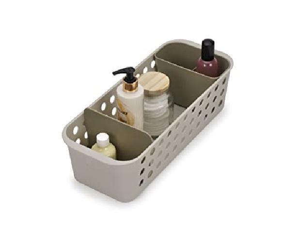 Joseph Joseph EasyStore - Cestino Portaoggetti per il Bagno con Vassoio Movibile