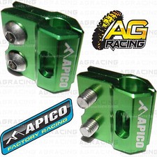 Apico Green Brake Hose Brake Line Clamp For Kawasaki KX 125 1996 Motocross Endur