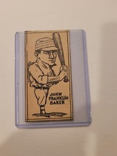 Home Run Baker 1912 Denver Repub Laminated Black Border Hit & Run Gallery RARE!