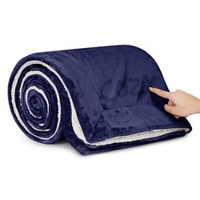 480 GSM Sherpa Blanket  Luxury Heavy Warm Faux Fur Mink Sofa Bed Fleece Throw UK