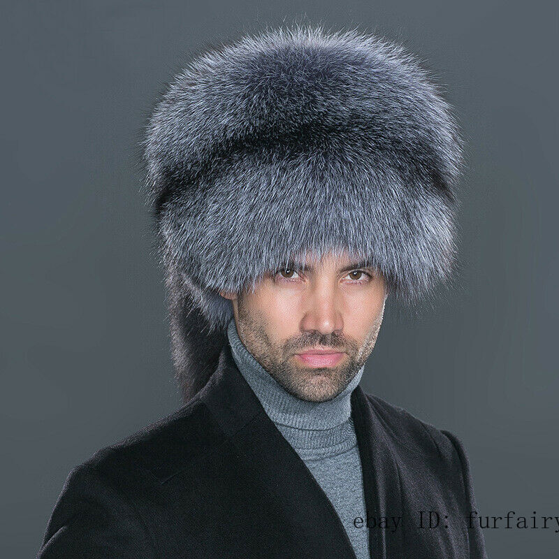 Fur Hat Winter Womens Real Fox s Russian Ushanka Mongolia Ski Warm