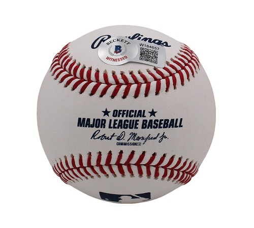 David Ross signiert Chicago Cubs Rawlings OML 2016 World Series weiß mit Insc - Bild 2 von 3