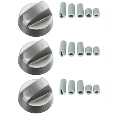 Regler für Belling E662 E663 664 E664W Grau Herd Backofen Kochfeld Bedienknopf Schalter x3