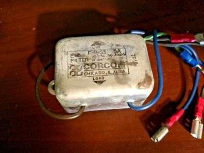 1 - CORCOM CONNECTIVITY  Model F-1953 EMI Filter Chassis 5A 115/250Volt 50-400HZ