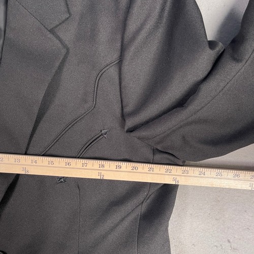 Scully Western Blazer Cowboy Jacket Two Button Black Size 44 - Picture 4 of 9