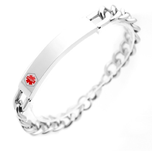 8.5" Stainless Steel Medical ID Bracelet eBay
