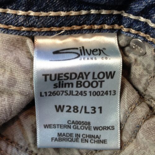 SILVER JEANS Tuesday Medium Wash Low-Rise Straight Leg Denim Jeans Damen 28/31 - Bild 9 von 11