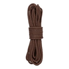 11 Yard Leather Cord, 5.5mm Round Braided Leather Strips, Coffee