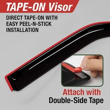 Out-Channel Vent Shade Window Visors Smart FORTWO 98-01 02 03 04 05 06 07 2pcs