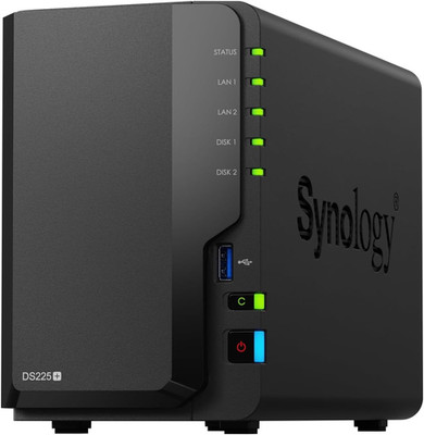 DS225+ Private Cloud Media Server - Stream, Back up Photos & Share Files, Intel