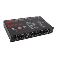 7 Band Car Audio Graphic Equalizer, Variable Gain Adjustment High Level Input 