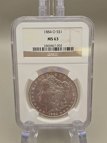 1884-O Morgan Silver Dollar $1 - NGC MS63