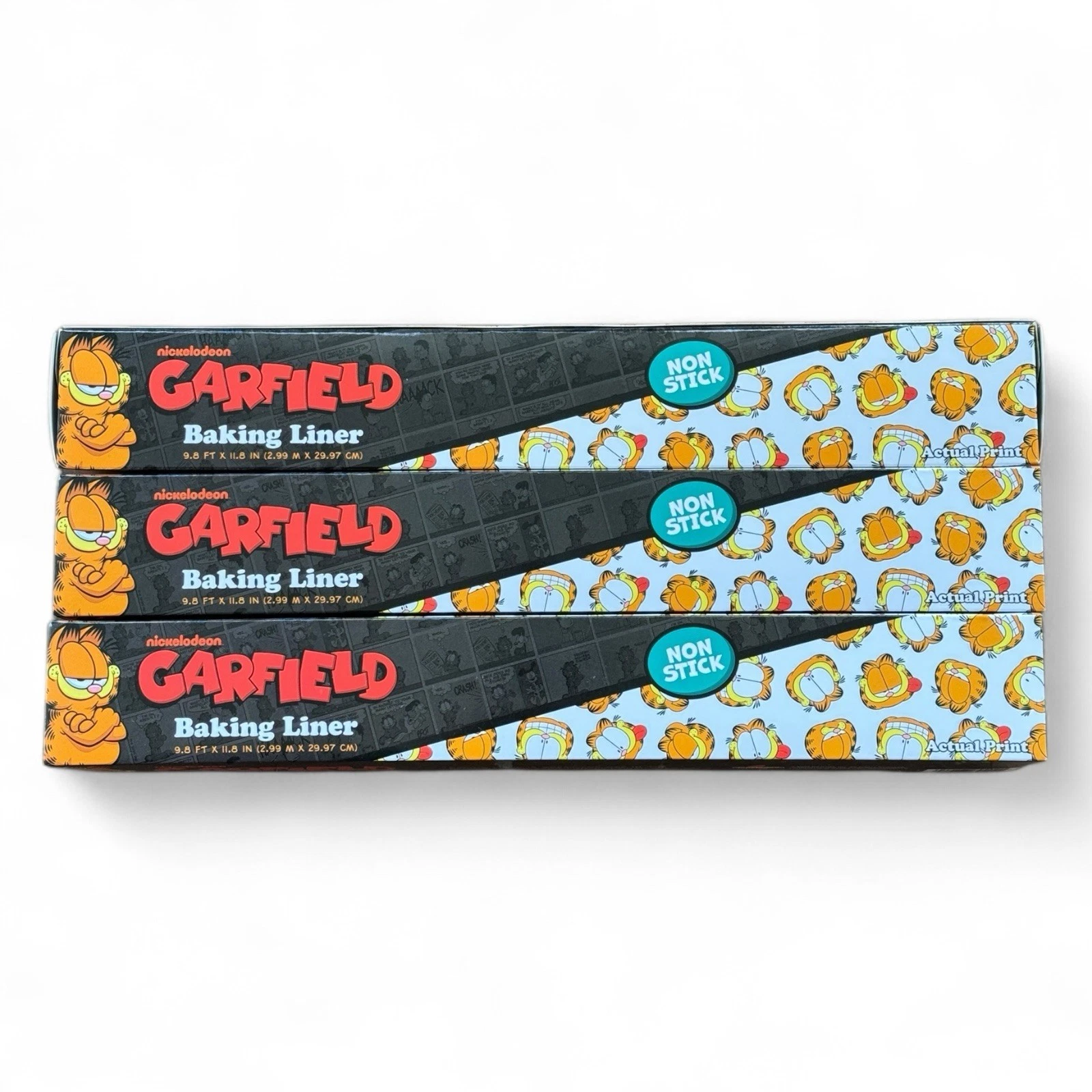 Garfield Baking Liner Paper Roll Non Stick 9.8ft X 11.8in Set of 3 Nickelodeon