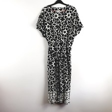 White Stuff Dress Size 14 Fit & Flare Belted Midi Linen Blend Pockets