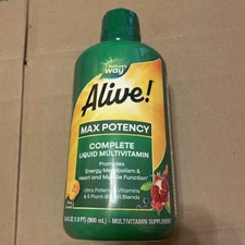 Nature's Way Alive! Max Potency Liquid Multivitamin for Women & Men 30.4oz 2026+