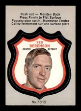 1972 O-Pee-Chee Crests #7 Red Berenson  VGEX X3442929