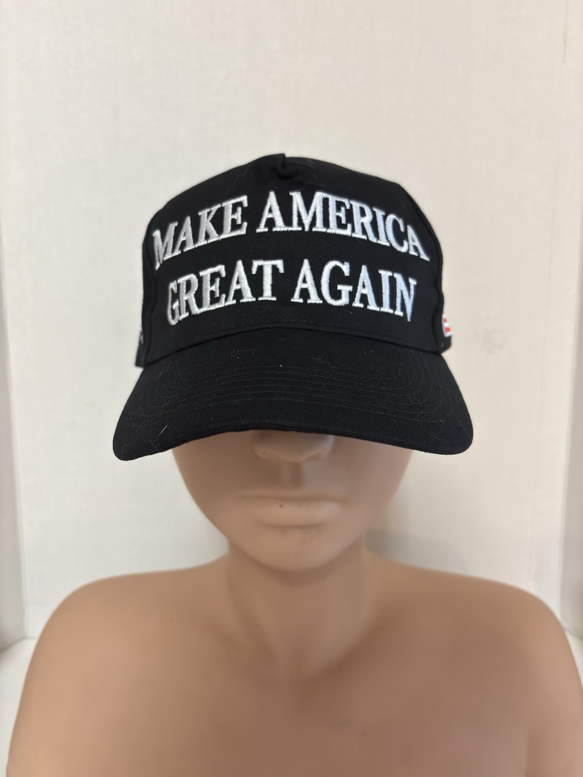 MAGA Trump Make America Great Again Black White Trucker Cap