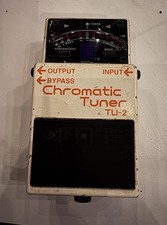 Boss TU-2 Chromatic Stage Tuner Guitar Bass Effect Pedal White Tested Working
