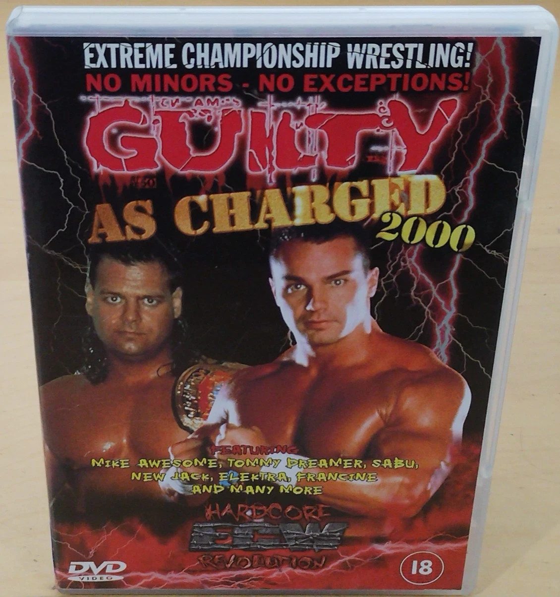 ECW Extreme Championship Wrestling - Guilty As Charged 2000 DVD PAL In VGC