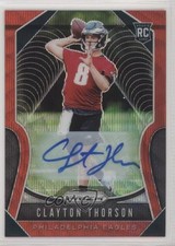 2019 Panini Prizm Rookies Red Wave 5/149 Clayton Thorson #310 Auto 9f5