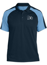 Columbia 300 Bowling Retro White Tournament Polo Navy