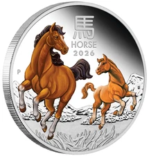 2026 Australia PROOF COLORED Lunar Year of the HORSE 1oz Silver $1 Coin Series 3