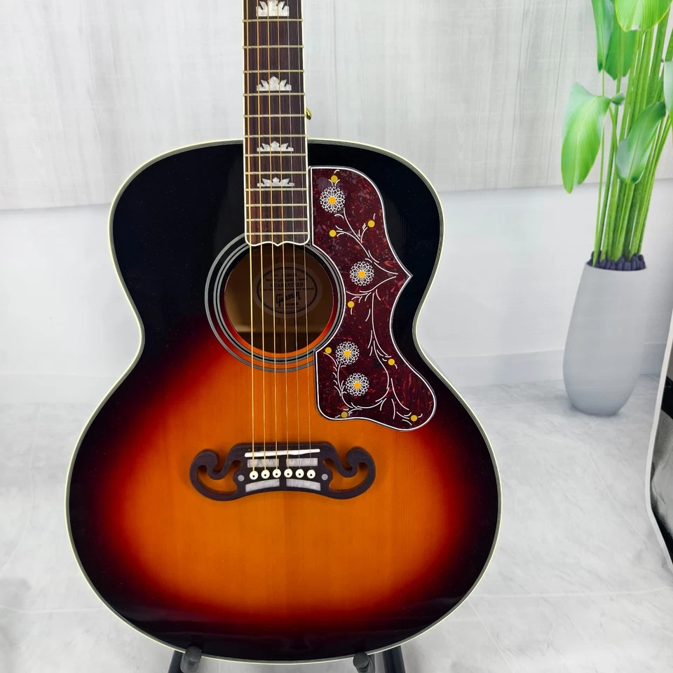 Brown J200VS acoustic guitar with black fretboard and rosewood body 6 strings - Image 2 of 4