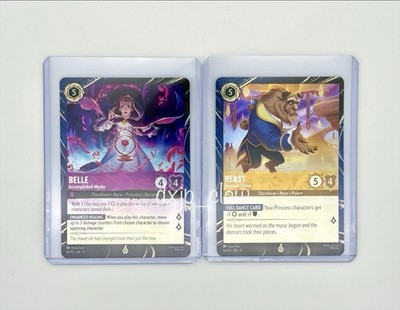 Lorcana Magical Places Promo Belle Accomplished Mystic AND Beast Gracious  Prince | eBay