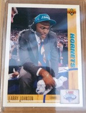 1991-92 Larry Johnson Rookie Card Upper Deck Draft Picks #2 RC MINT 