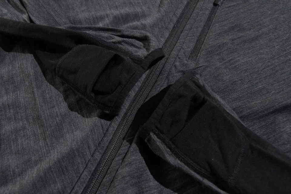 Icebreaker Jacket Mens XL Gray Wool Full Zip Snow Sports Thumb Loop - Image 4 of 4