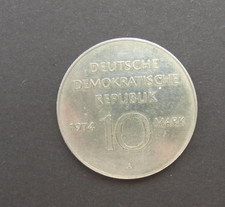 10 - Mark Münze-  aus DDR-Zeit  von 1974, Jahrestag der DDR