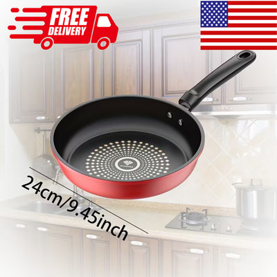9.4'' Nonstick Frying Pan | Food-Grade Stainless Steel | Honeycomb Free spatula