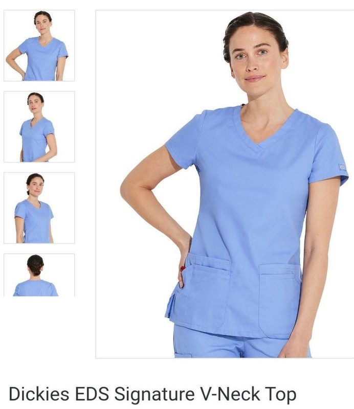 Dickies EDS Scrub Top Ceil Blue XXL NWT Nurse 85906