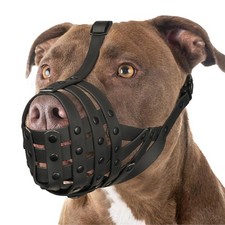 Mayerzon Pitbull Muzzle for Large Medium L Snout Cir: 11.5"-13" , Black