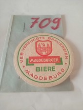 1 Stück DDR Bierdeckel, VEB Vereinigte Brauereien Magdeburg aus Sammlung Nr. 709
