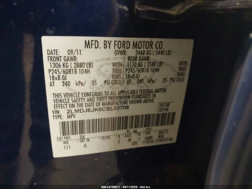 🏁2011-2015 Lincoln MKX parrilla cromada SUV OE BA138151ACW superior 2012 2013 izquierda izquierda izquierda derecha Foto 4 de 4