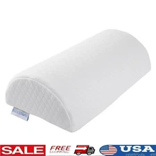 Memory Foam Back Pillow Half Moon Lumbar Wedge Support Cushion All Seasons New