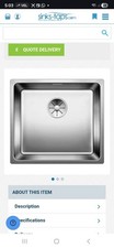 Blanco Andano 450-IF Stainless Steel Sink - 450mm X 400mm Bowl