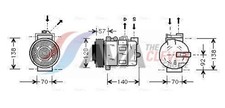 Kompressor Klimaanlage AVA Clever Choice AUAK056 für LANDROVER FREELANDER 1 L314