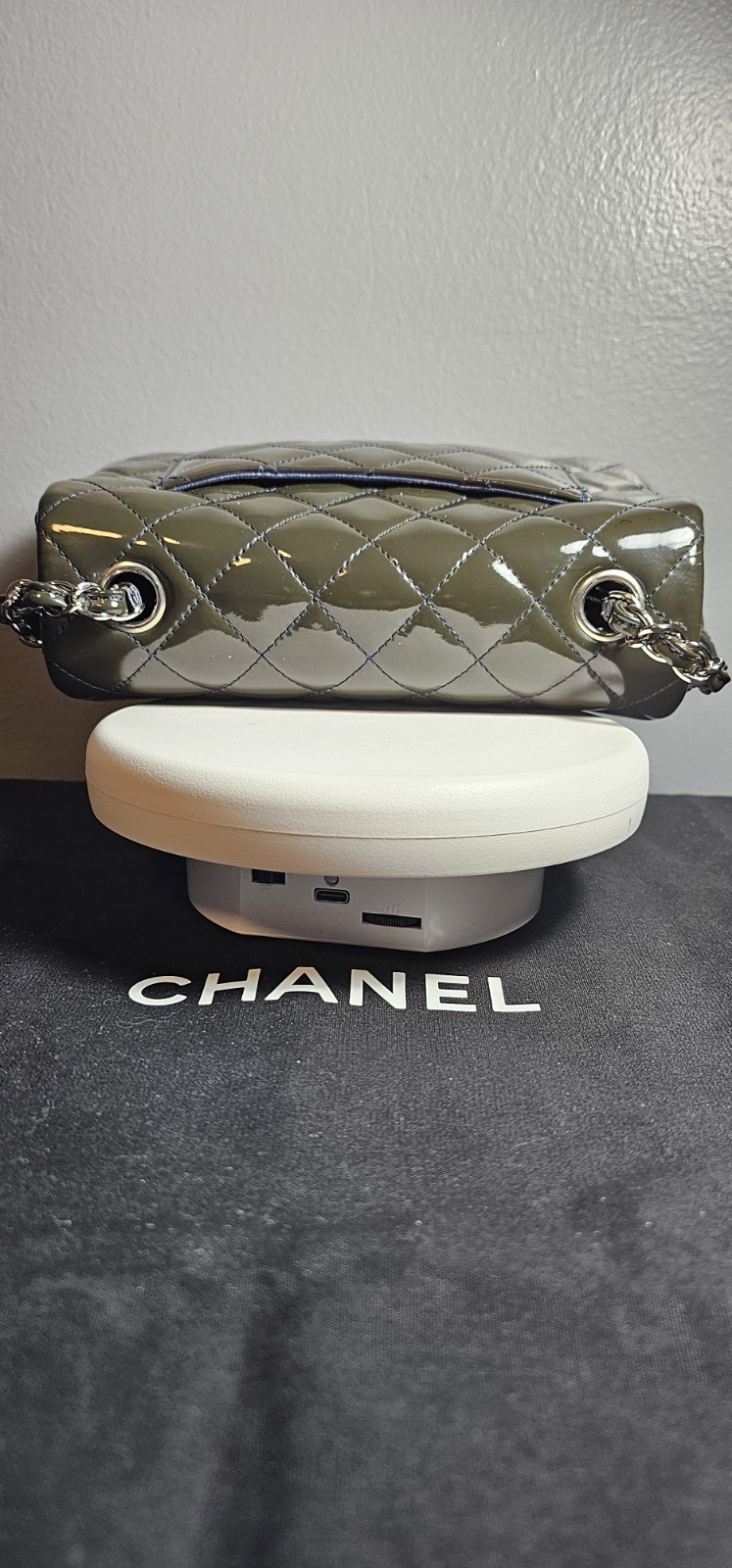 Chanel Mini Rectangular Flap Green Patent Leather… - image 6